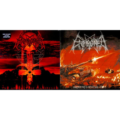 This is a 2 LP Vinyl SKU bundle.
1.This LP Vinyl is brand new.Format: LP VinylMusic Style: Black MetalThis item's title is: Apocolypse Manifesto (Clear LP Vinyl With Red/Orange/Grey Splatter LP Vinyl)Artist: EnthronedLabel: BACK ON BLACKBarcode: 803341519572Release Date: 8/27/2021
2.