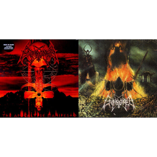 This is a 2 LP Vinyl SKU bundle.
1.This LP Vinyl is brand new.Format: LP VinylMusic Style: Black MetalThis item's title is: Apocolypse Manifesto (Clear LP Vinyl With Red/Orange/Grey Splatter LP Vinyl)Artist: EnthronedLabel: BACK ON BLACKBarcode: 803341519572Release Date: 8/27/2021
2.
