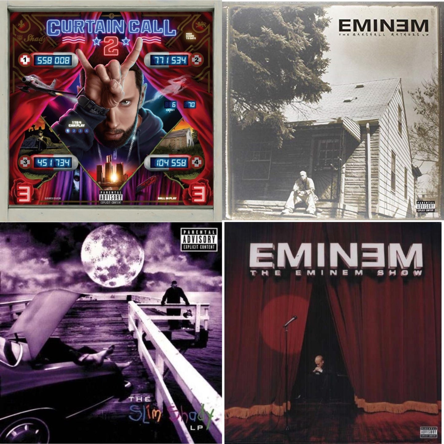 Curtain Call 2 (2LP) & Slim Shady LP & Marshall Mathers LP & Eminem Show