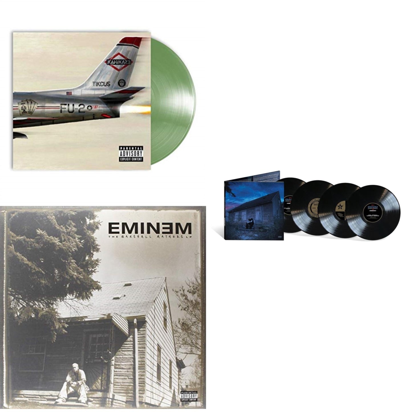 Marshall Mathers LP2 (10Th Anniversary Edition) (Expanded Deluxe/4LP) & Kamikaze (Opaque Olive Green LP Vinyl/Gatefold Jacket) & Marshall Mathers LP