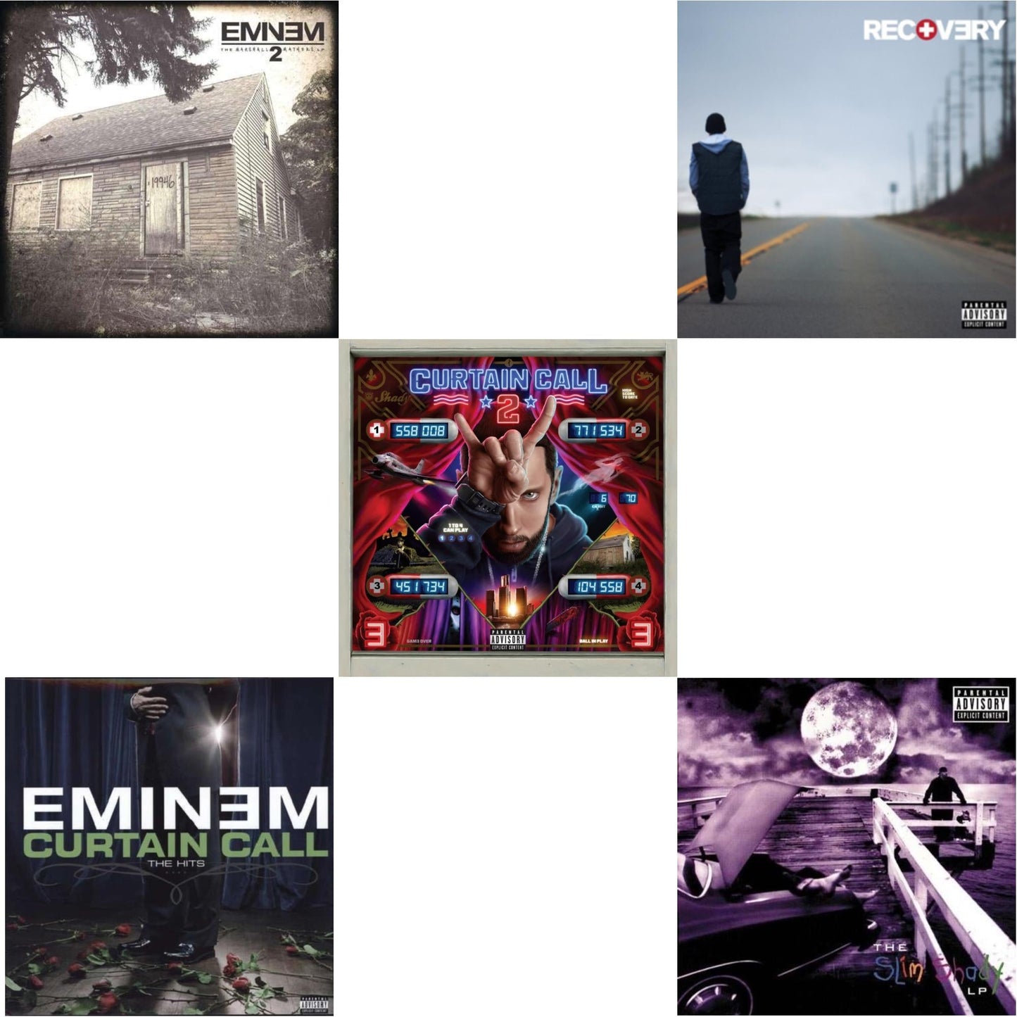 Curtain Call 2 (2LP) & Curtain Call: Hits & Recovery & Marshall Mathers LP 2 & Slim Shady LP