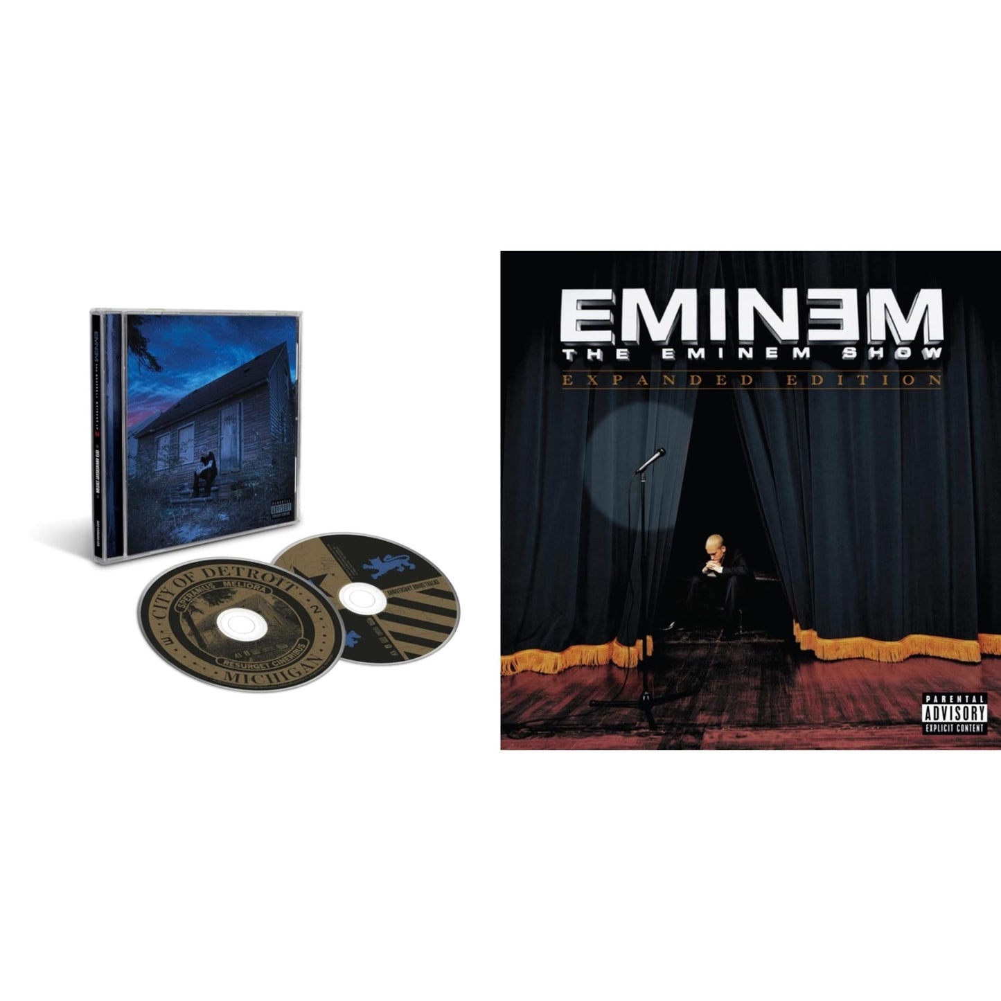 This is a 2 CD SKU bundle.
1.This CD is brand new.Format: CDMusic Style: Pop RapThis item's title is: Eminem Show (X) (Expanded Edition) (2CD)Artist: EminemLabel: AFTERMATHBarcode: 602445964222Release Date: 1/27/2023
2.This CD is brand new.