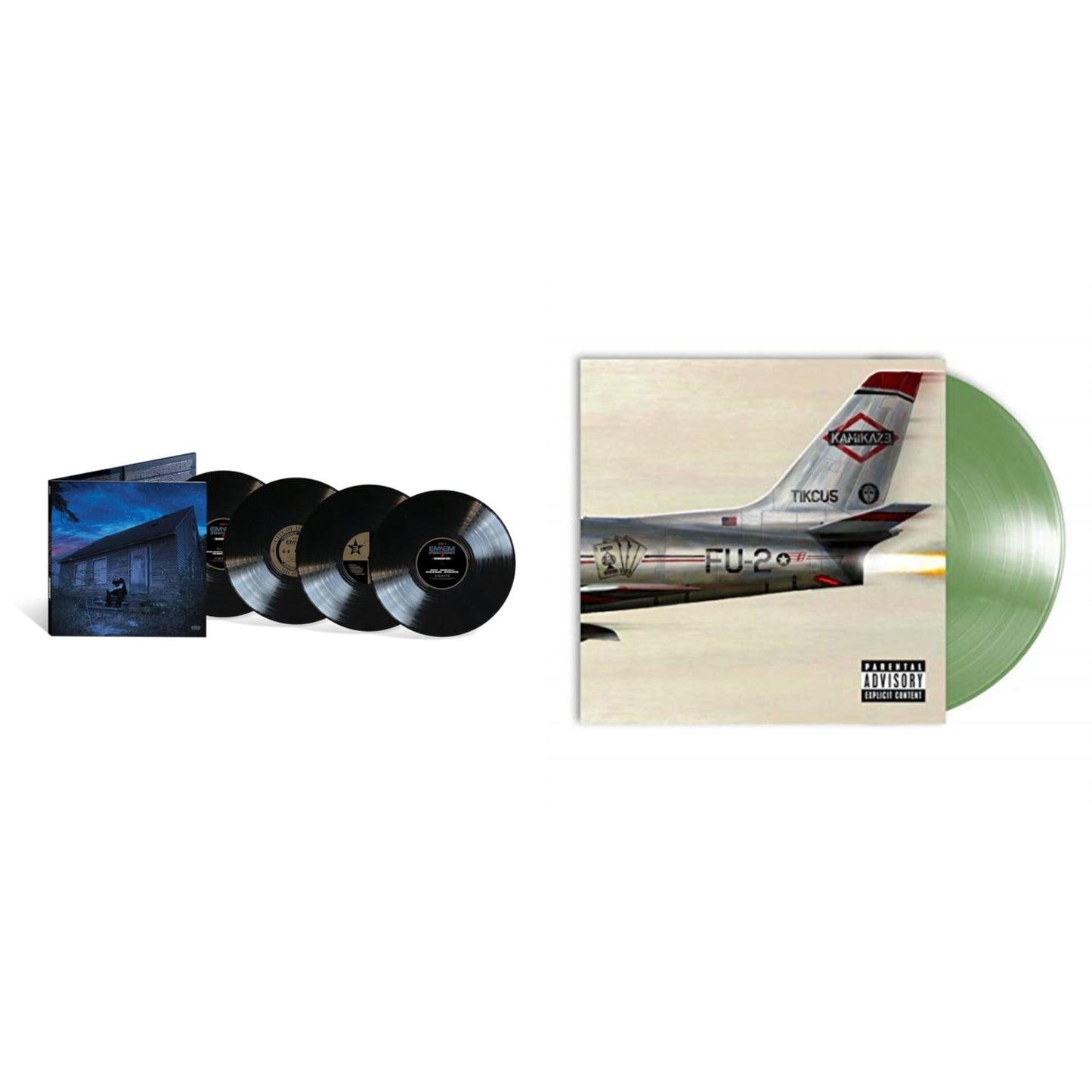 Marshall Mathers LP2 (10Th Anniversary Edition) (Expanded Deluxe/4LP) & Kamikaze (Opaque Olive Green LP Vinyl/Gatefold Jacket)