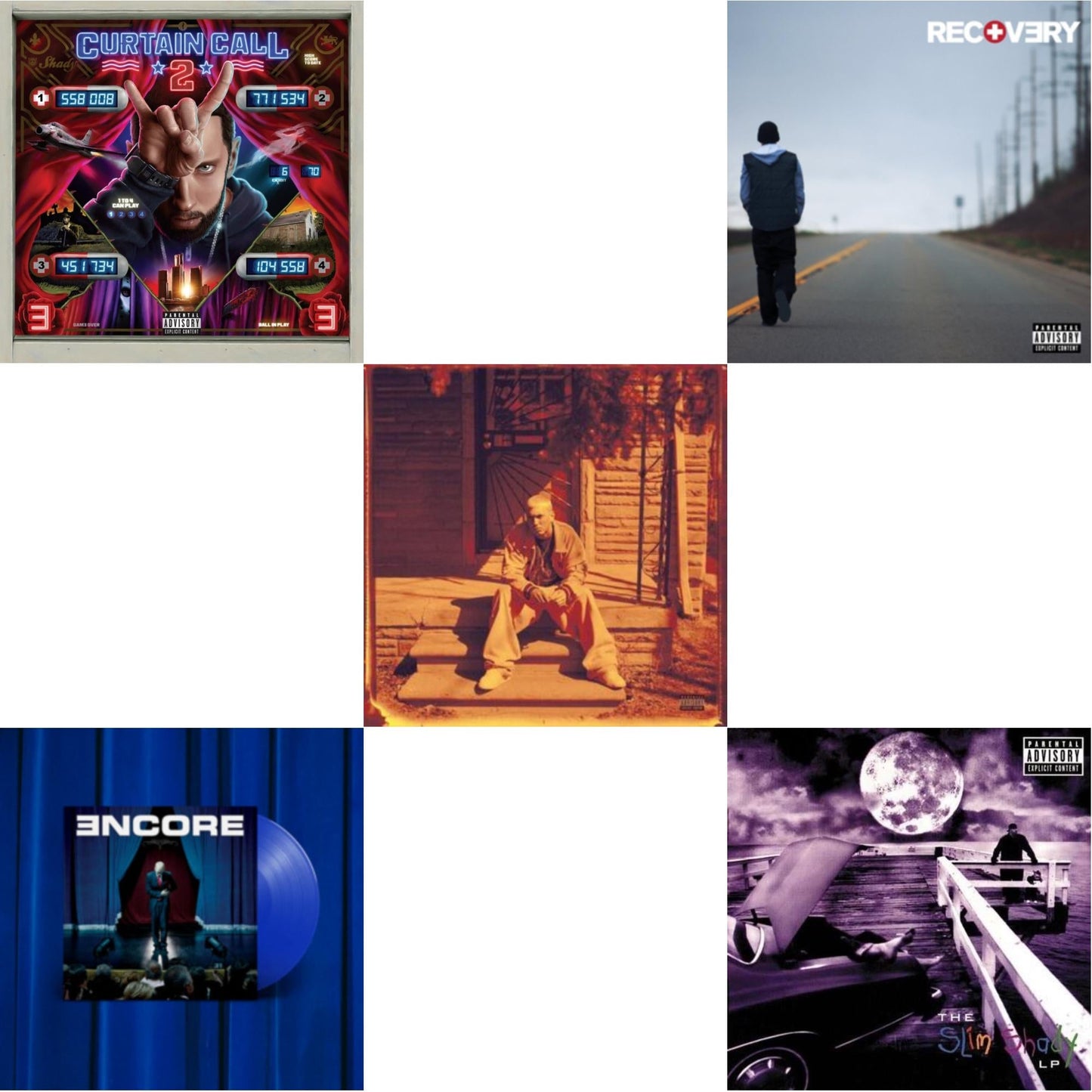 Curtain Call 2 (2LP) & Encore (X) (20Th Anniversary) (Royal Blue Vinyl/2LP) & Marshall Mathers LP (X) (25Th Anniversary) (180G/2LP) & Recovery & Slim Shady LP