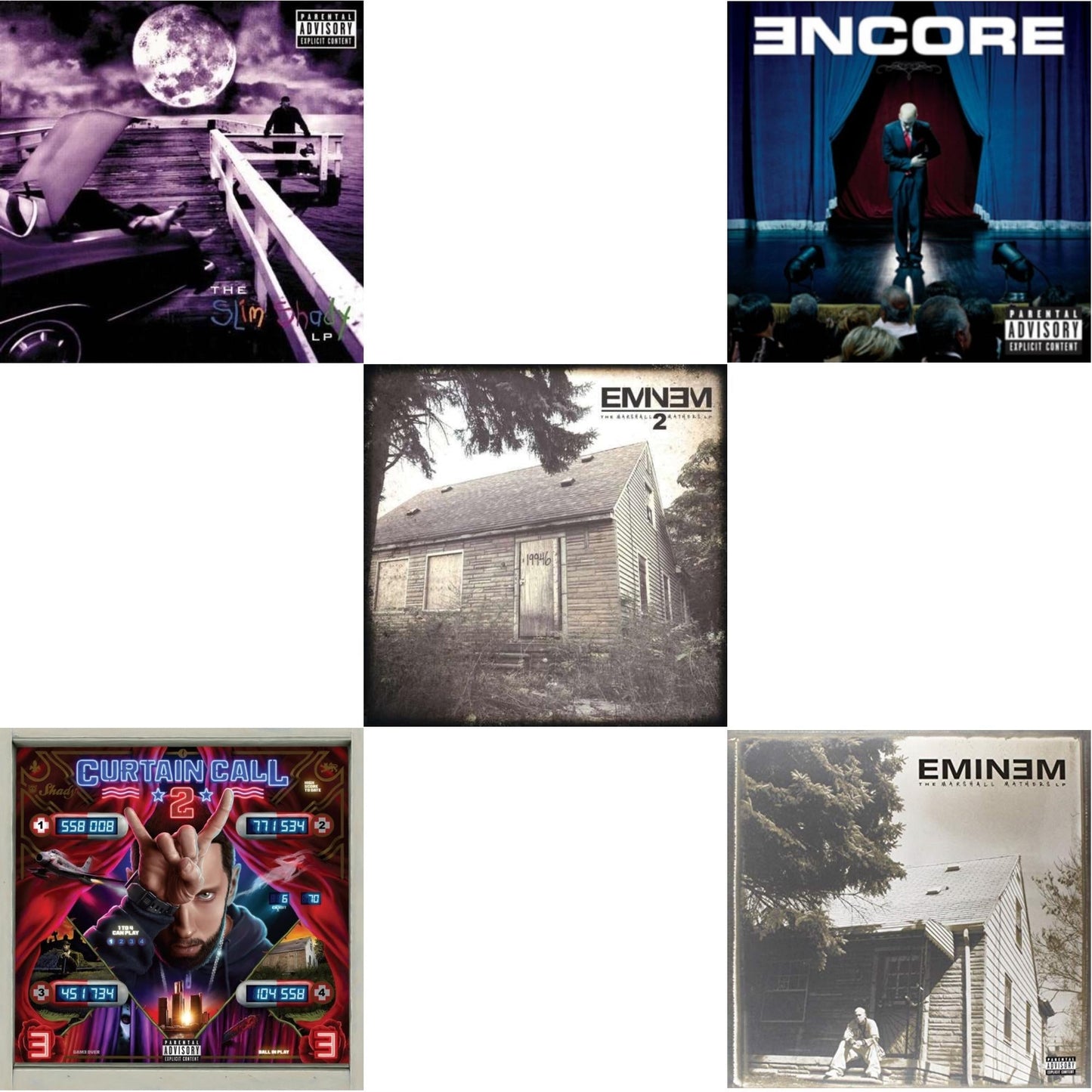 Curtain Call 2 (2LP) & Encore & Marshall Mathers LP 2 & Slim Shady LP & Marshall Mathers LP