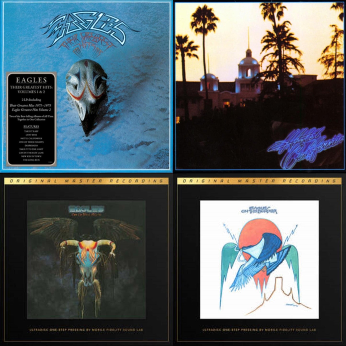 This is a 4 LP Vinyl SKU bundle.
1.This LP Vinyl is brand new.Format: LP VinylMusic Style: Classic RockThis item's title is: Their Greatest Hits Vol.1 & 2 (2LP/180G)Artist: EaglesLabel: ELEKTRA CATALOG GROUPBarcode: 081227934132Release Date: 7/21/2017
2.This LP Vinyl is brand new.