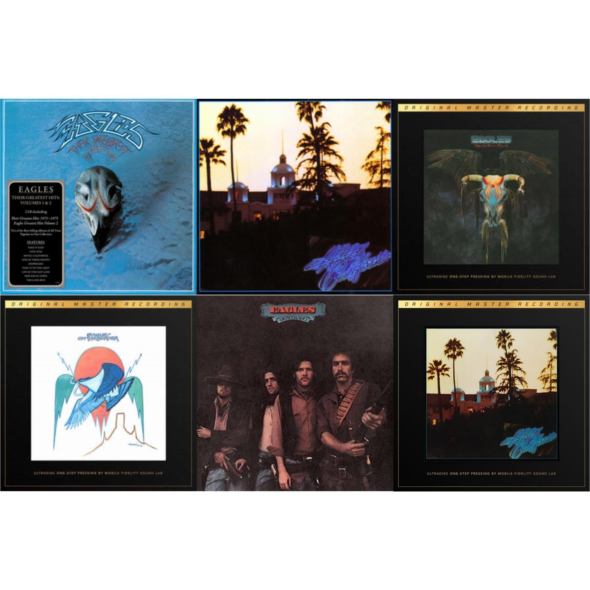 This is a 6 LP Vinyl SKU bundle.
1.This LP Vinyl is brand new.Format: LP VinylMusic Style: Classic RockThis item's title is: Their Greatest Hits Vol.1 & 2 (2LP/180G)Artist: EaglesLabel: ELEKTRA CATALOG GROUPBarcode: 081227934132Release Date: 7/21/2017
2.This LP Vinyl is brand new.
