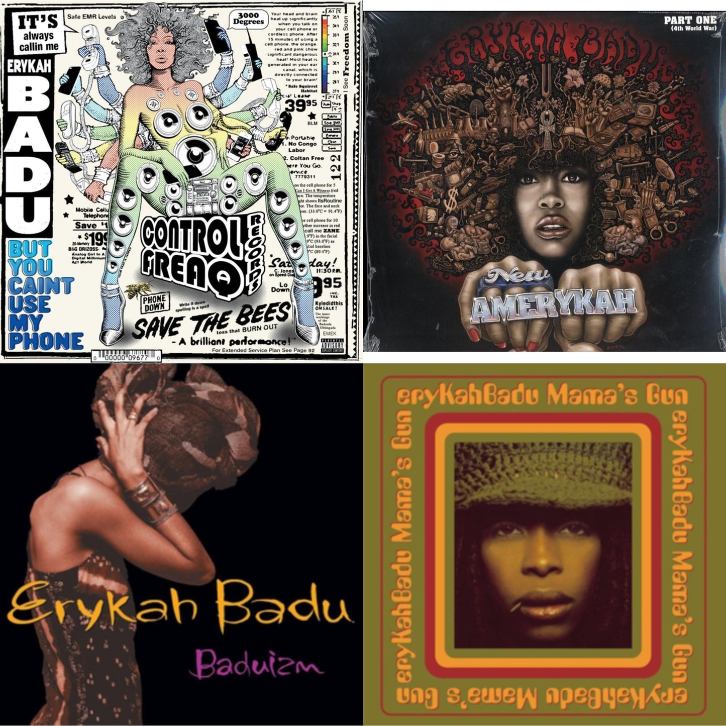 But You Caint Use My Phone (Purple LP Vinyl) & New Amerykah Part 1: 4Th World War & Baduizm & Mama's Gun