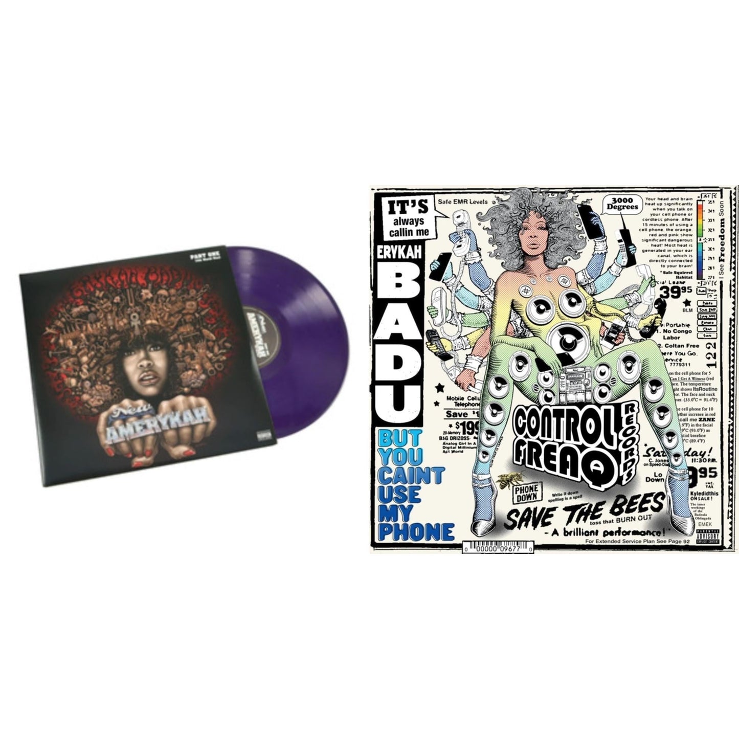 New Amerykah Part One (4Th World War) (Purple Vinyl/2LP) & But You Caint Use My Phone (Purple LP Vinyl)