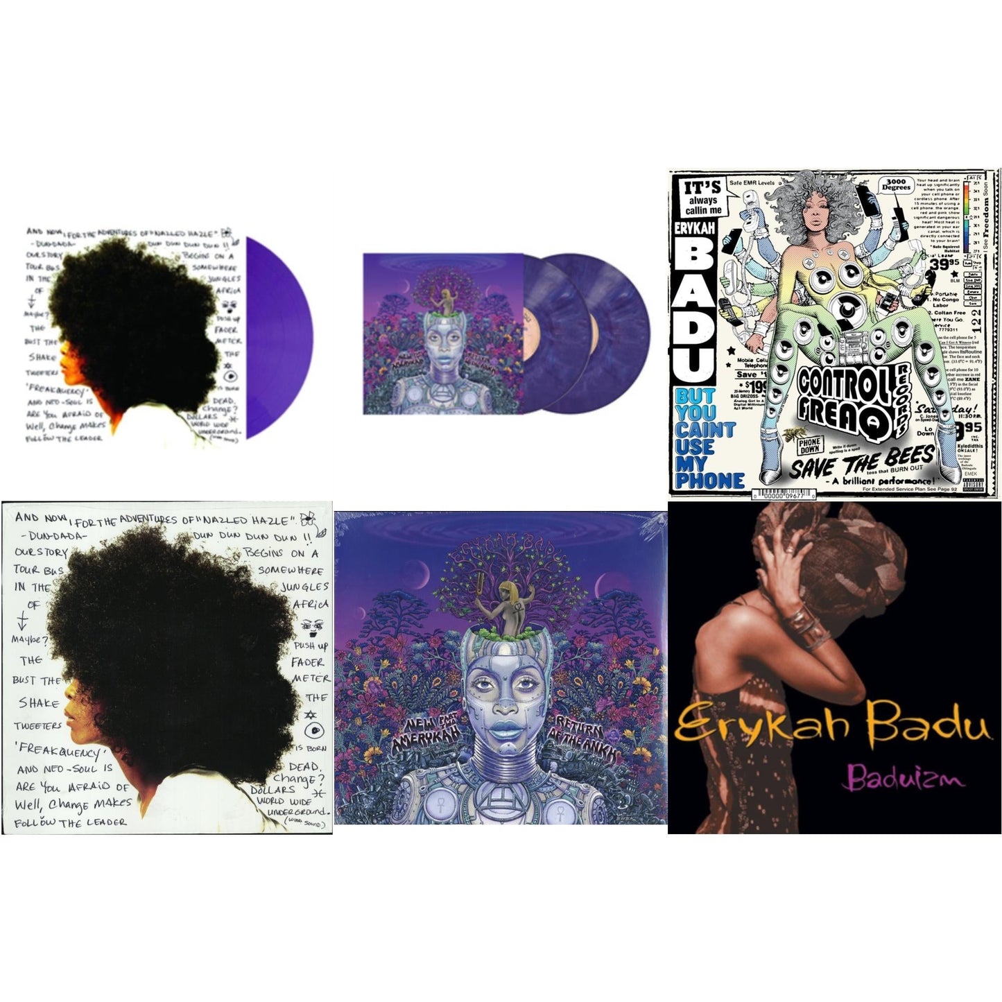 Worldwide Underground (Purple LP Vinyl) & New Amerykah Part Two (Return Of The Ankh) (Violet Vinyl/2LP) & But You Caint Use My Phone (Purple LP Vinyl) & Worldwide Underground & New Amerykah Part 2: Return Of Ankh & Baduizm
