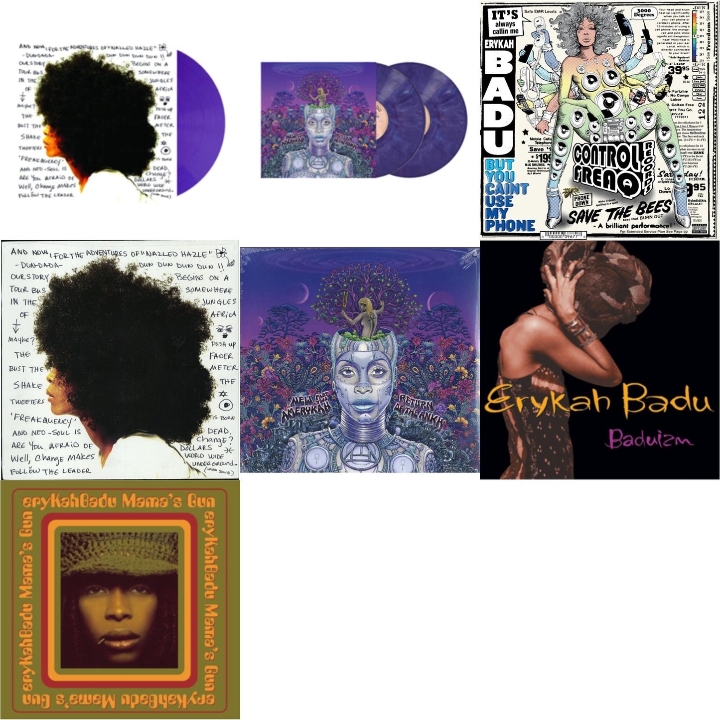 Worldwide Underground (Purple LP Vinyl) & New Amerykah Part Two (Return Of The Ankh) (Violet Vinyl/2LP) & But You Caint Use My Phone (Purple LP Vinyl) & Worldwide Underground & New Amerykah Part 2: Return Of Ankh & Baduizm & Mama's Gun