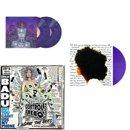 Erykah Badu - Worldwide Underground (Purple LP Vinyl) & New Amerykah Part Two (Return Of The Ankh) (Violet Vinyl/2LP) & But You Caint Use My Phone (Purple LP Vinyl)