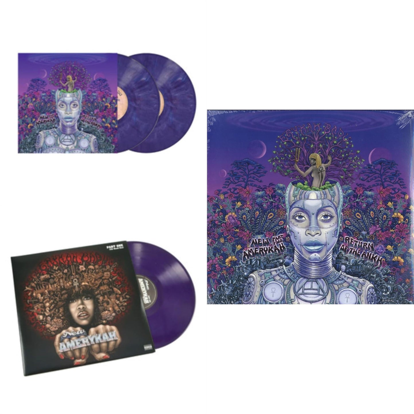 New Amerykah Part Two (Return Of The Ankh) (Violet Vinyl/2LP) & New Amerykah Part One (4Th World War) (Purple Vinyl/2LP) & New Amerykah Part 2: Return Of Ankh