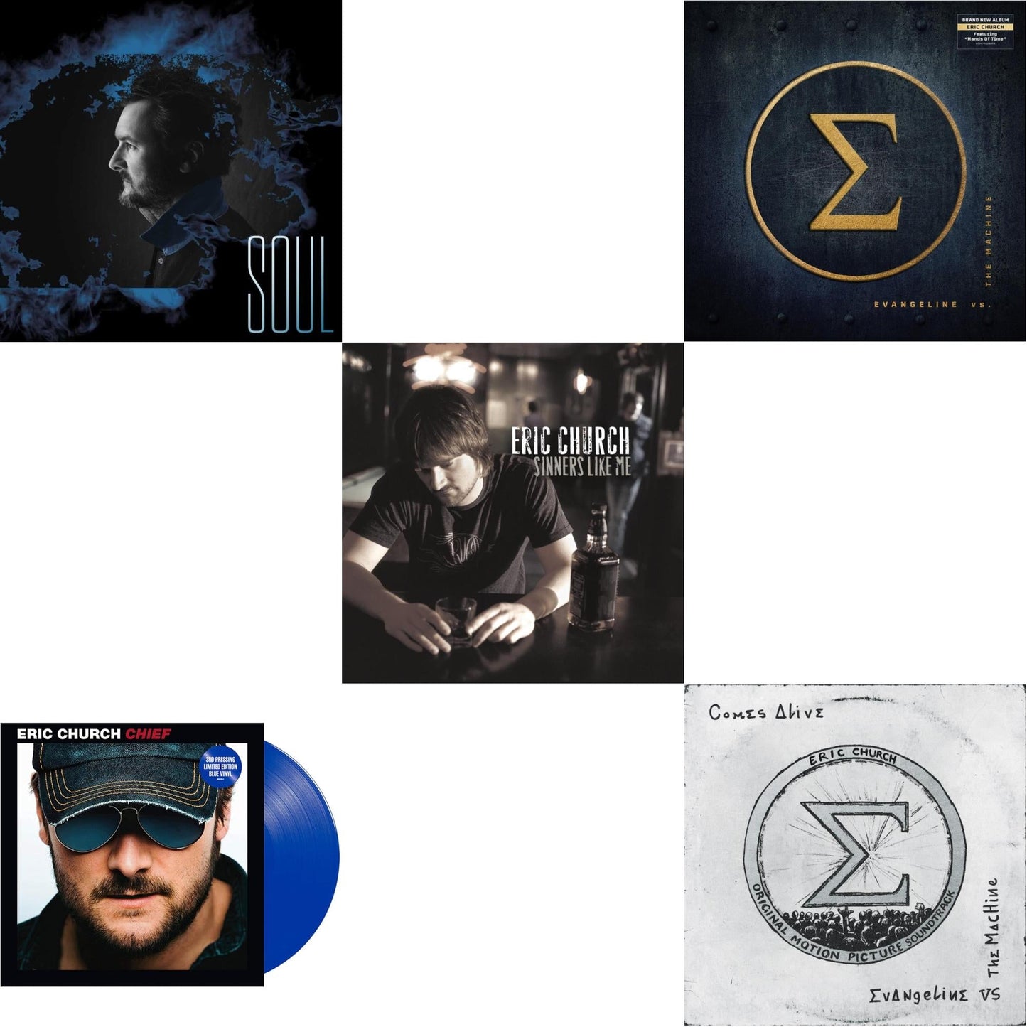 Soul & Chief (Blue LP Vinyl) & Sinners Like Me (Blue LP Vinyl) & Evangeline Vs. The Machine & Evangeline Vs. The Machine Comes Alive (2LP)