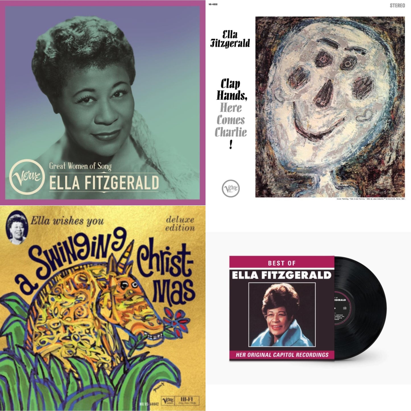 Great Women Of Song: Ella Fitzgerald & Clap Hands, Here Comes Charlie! (Verve Acoustic Sound Series) & Ella Wishes You A Swinging Christmas (Deluxe) (2LP) & Best Of