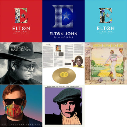 Elton John - Complete Thom Bell Sessions (Ep) (180G/Purple LP Vinyl) & Lockdown Sessions (Blue Vinyl/2LP) (X) & Peachtree Road (2LP) & Jewel Box (3LP - Rarities & B-Sides) & Jewel Box (2LP - And This Is Me) & Goodbye Yellow Brick Road & Diamonds