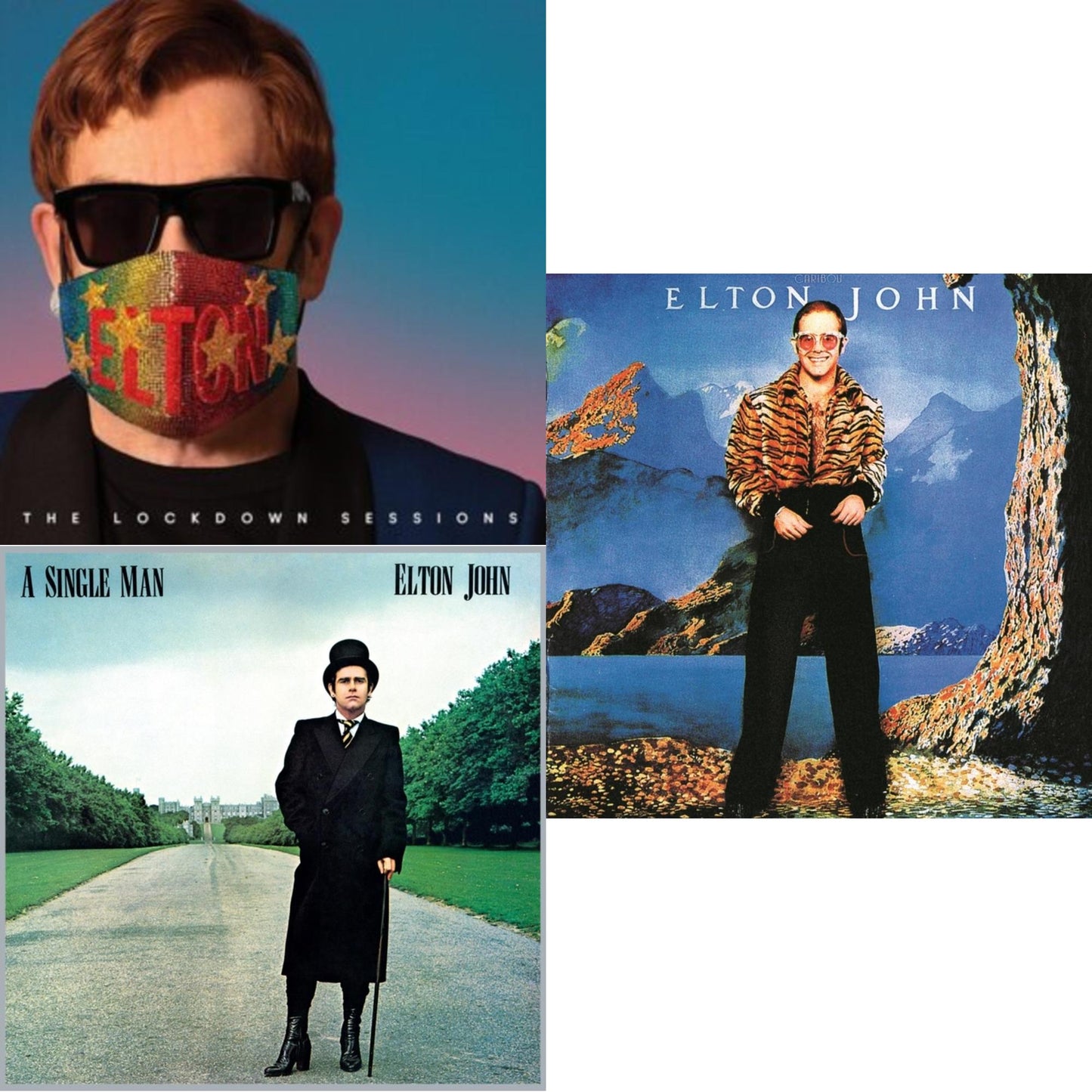 Lockdown Sessions (Blue Vinyl/2LP) (X) & Single Man & Caribou (50Th Anniversary Edition/2LP/Blue Vinyl)