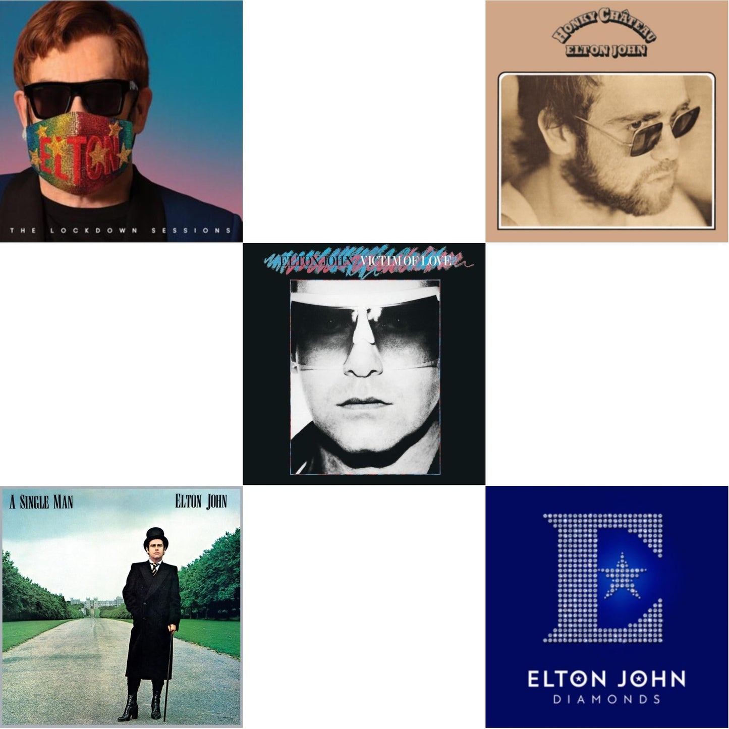 Lockdown Sessions (Blue Vinyl/2LP) (X) & Single Man & Victim Of Love & Honky Chateau & Diamonds (2LP)