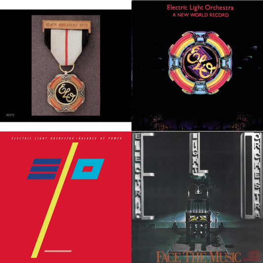 This is a 4 CD SKU bundle.
1.This CD is brand new.Format: CDMusic Style: Prog RockThis item's title is: Greatest HitsArtist: Electric Light OrchestraLabel: LEGACYBarcode: 074643631020Release Date: 6/17/1986
2.This CD is brand new.