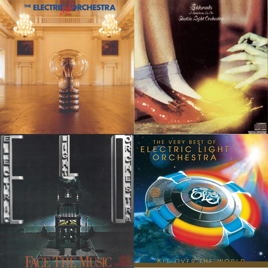 This is a 4 CD SKU bundle.
1.This CD is brand new.Format: CDMusic Style: Pop RockThis item's title is: All Over The World: Very Best OfArtist: Electric Light OrchestraLabel: LEGACYBarcode: 827969448922Release Date: 8/2/2005
2.This CD is brand new.