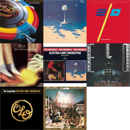 This is a 8 CD SKU bundle.
1.This CD is brand new.Format: CDThis item's title is: Out Of The BlueArtist: Electric Light OrchestraLabel: SONY SPECIAL MARKETINGBarcode: 886972675022Release Date: 2/22/2008
2.This CD is brand new.