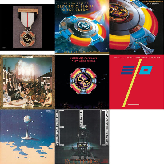 This is a 8 CD SKU bundle.
1.This CD is brand new.Format: CDMusic Style: Prog RockThis item's title is: Greatest HitsArtist: Electric Light OrchestraLabel: LEGACYBarcode: 074643631020Release Date: 6/17/1986
2.This CD is brand new.