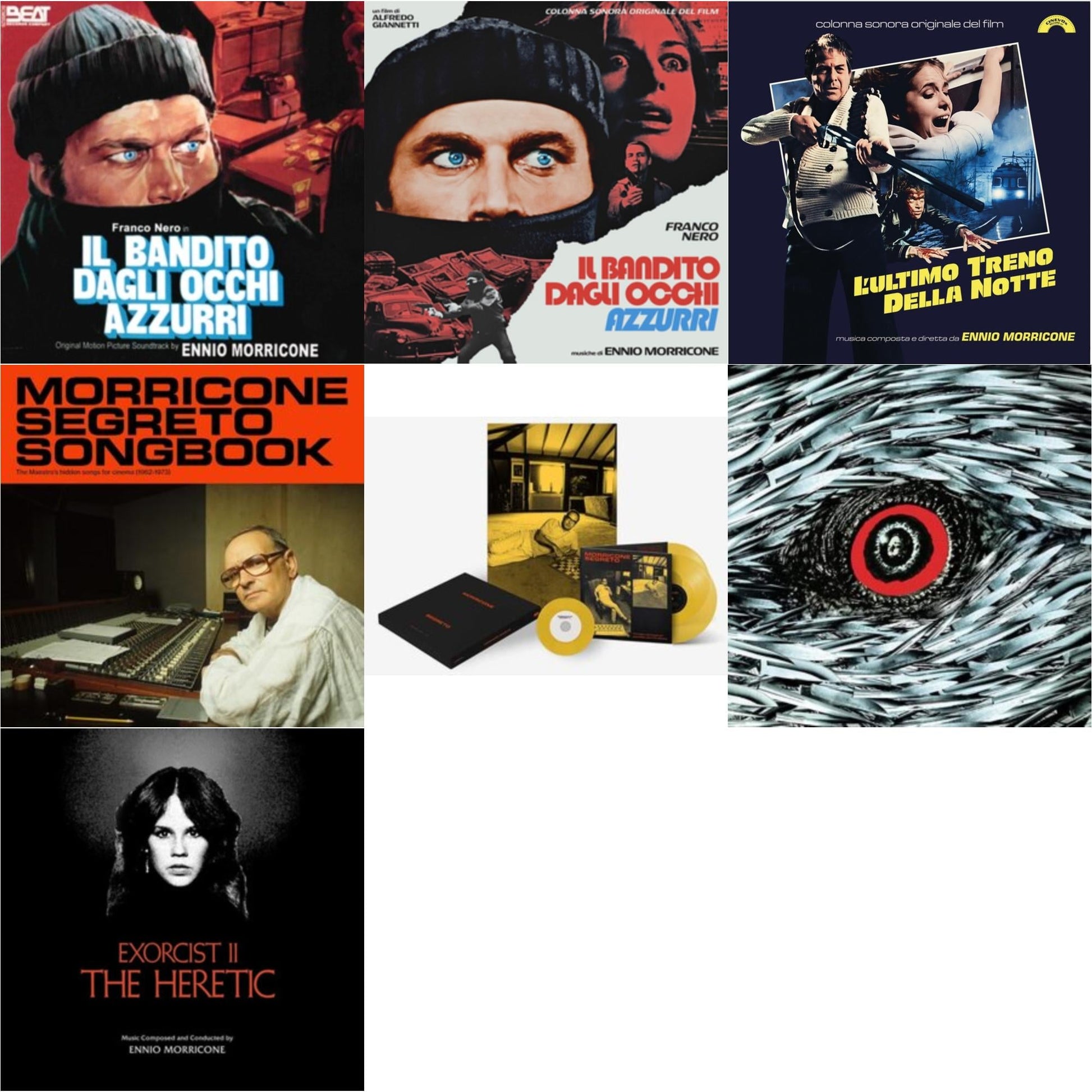 This is a 7 LP Vinyl SKU bundle.
1.This LP Vinyl is brand new.Format: LP VinylMusic Style: ScoreThis item's title is: Blue-Eyed Bandit (Il Bandito Dagli Occhi Azzurri) OstArtist: Ennio MorriconeLabel: VERVEBarcode: 602438537174Release Date: 9/17/2021
2.This LP Vinyl is brand new.