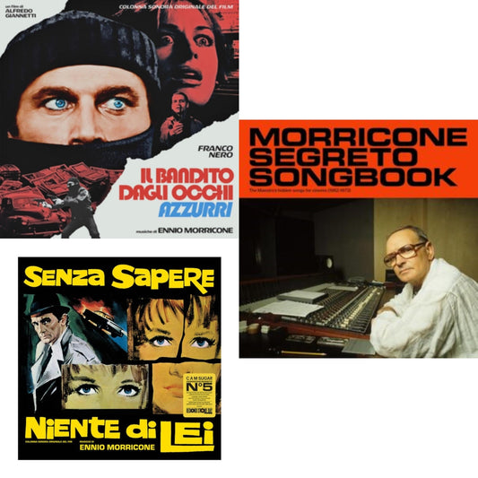 Blue-Eyed Bandit (Il Bandito Dagli Occhi Azzurri) Ost (Blue LP Vinyl) (Rsd) & Senza Sapere Niente Di Lei (Yellow LP Vinyl) & Morricone Segreto Songbook (1962-1973) (2LP)