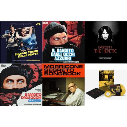 Ennio Morricone - Morricone Segreto (Yellow Vinyl/2LP/7Inch Single Collector's Edition) & Blue-Eyed Bandit (Il Bandito Dagli Occhi Azzurri) Ost & L’Ultimo Treno Della Notte (Yellow LP Vinyl) & Blue-Eyed Bandit (Il Bandito Dagli Occhi Azzurri) Ost