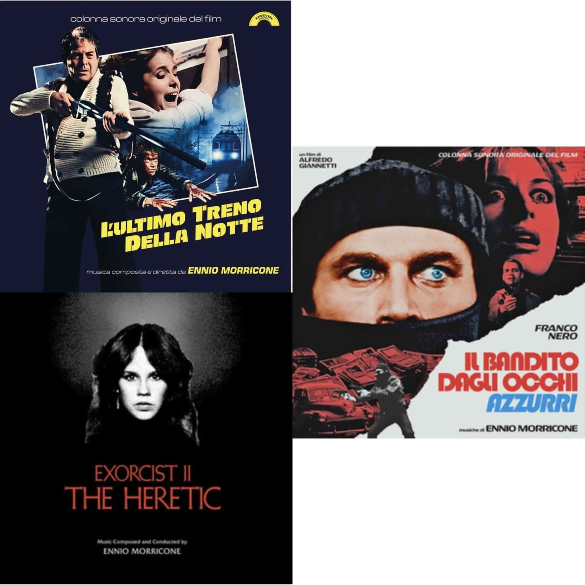 This is a 3 LP Vinyl SKU bundle.
1.This LP Vinyl is brand new.Format: LP VinylMusic Style: SoundtrackThis item's title is: L’Ultimo Treno Della Notte (Yellow LP Vinyl)Artist: Ennio MorriconeLabel: CINEVOX / BTF / AMS (ITALIAN IBarcode: 8004644008776Release Date: 8/5/2022
2.