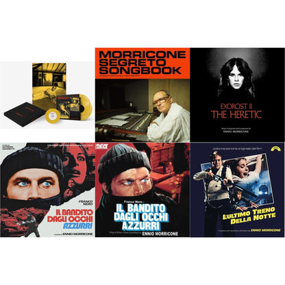 Ennio Morricone - Morricone Segreto (Yellow Vinyl/2LP/7Inch Single Collector's Edition) & Blue-Eyed Bandit (Il Bandito Dagli Occhi Azzurri) Ost & L’Ultimo Treno Della Notte (Yellow LP Vinyl) & Blue-Eyed Bandit (Il Bandito Dagli Occhi Azzurri) Ost