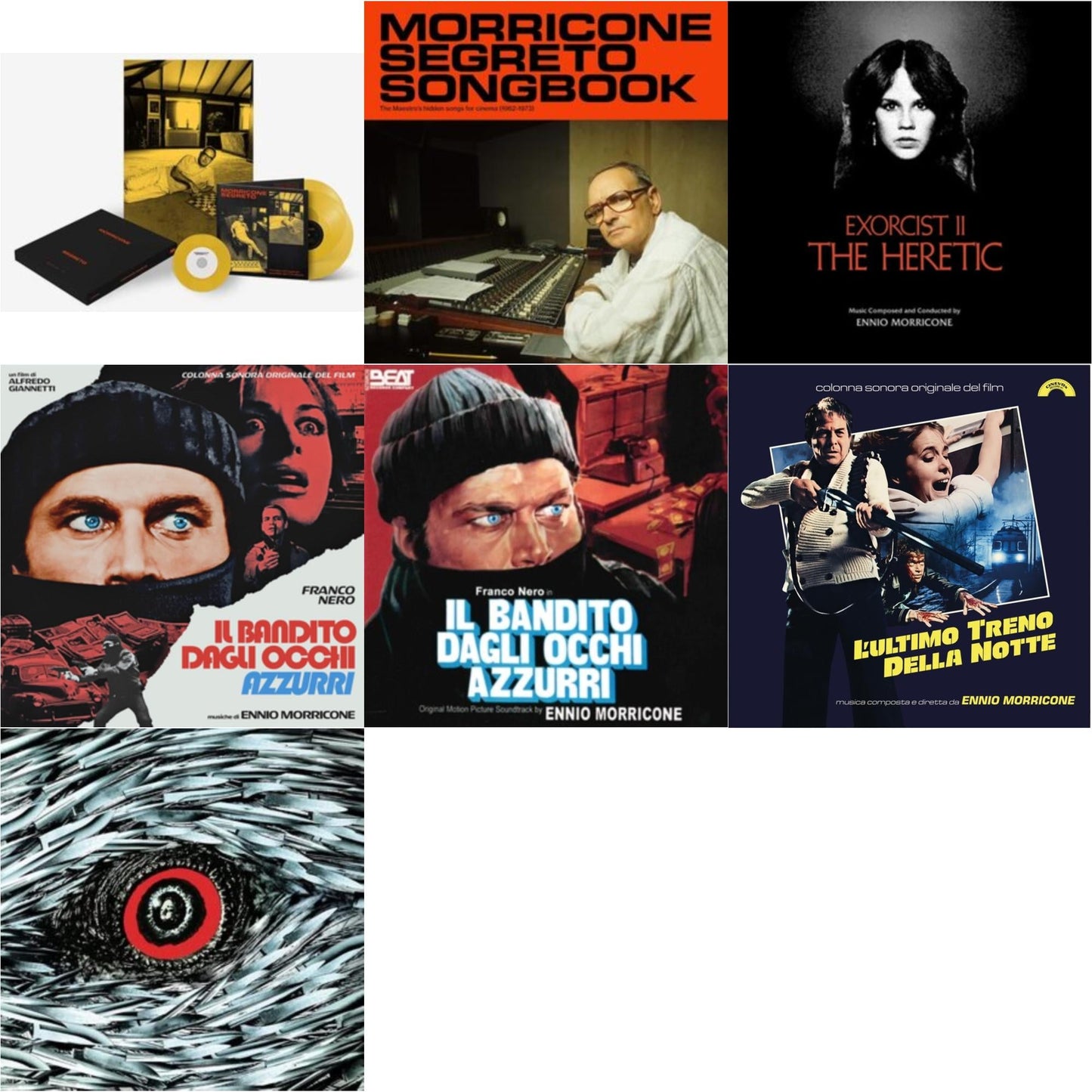 This is a 7 LP Vinyl SKU bundle.
1.This LP Vinyl is brand new.Format: LP VinylMusic Style: ScoreThis item's title is: Morricone Segreto (Yellow Vinyl/2LP/7Inch Single Collector's Edition)Artist: Ennio MorriconeLabel: DECCABarcode: 602435313849Release Date: 1/22/2021
2.