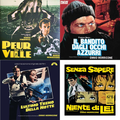 Peur Sur La Ville (Gatefold Sleeve Designed By Eric Adrian Lee) & Blue-Eyed Bandit (Il Bandito Dagli Occhi Azzurri) Ost & L’Ultimo Treno Della Notte (Yellow LP Vinyl) & Senza Sapere Niente Di Lei (Yellow LP Vinyl)