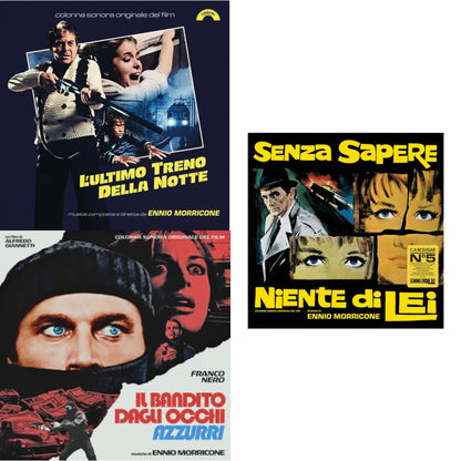 L’Ultimo Treno Della Notte (Yellow LP Vinyl) & Blue-Eyed Bandit (Il Bandito Dagli Occhi Azzurri) Ost (Blue LP Vinyl) (Rsd) & Senza Sapere Niente Di Lei (Yellow LP Vinyl)