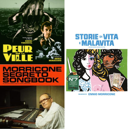 Peur Sur La Ville (Gatefold Sleeve Designed By Eric Adrian Lee) & Morricone Segreto Songbook (1962-1973) (2LP) & Storie Di Vita E Malavita (Colonna Sonora Originale Del Film)