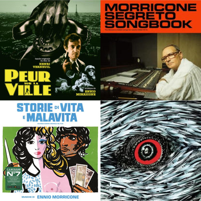 Peur Sur La Ville (Gatefold Sleeve Designed By Eric Adrian Lee) & Morricone Segreto Songbook (1962-1973) (2LP) & Storie Di Vita E Malavita (Colonna Sonora Originale Del Film) & Bird With The Crystal Plumage (140G/Crystal Clear LP Vinyl)