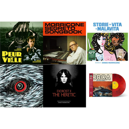 Ennio Morricone - Peur Sur La Ville (Gatefold Sleeve Designed By Eric Adrian Lee) & Morricone Segreto Songbook (1962-1973) (2LP) & Storie Di Vita E Malavita (Colonna Sonora Originale Del Film) & Bird With The Crystal Plumage (140G/Crystal Clear LP
