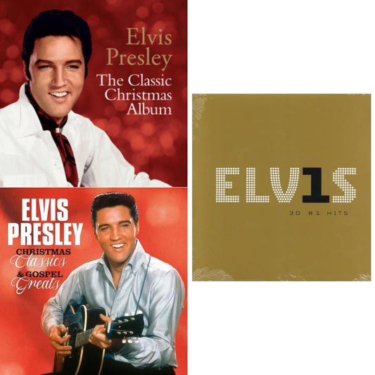 Classic Christmas Album & Christmas Classics & Gospel Greats (Ams Exclusive) (Snowy White LP Vinyl) & Elvis 30 #1 Hits (2LP/180G)
