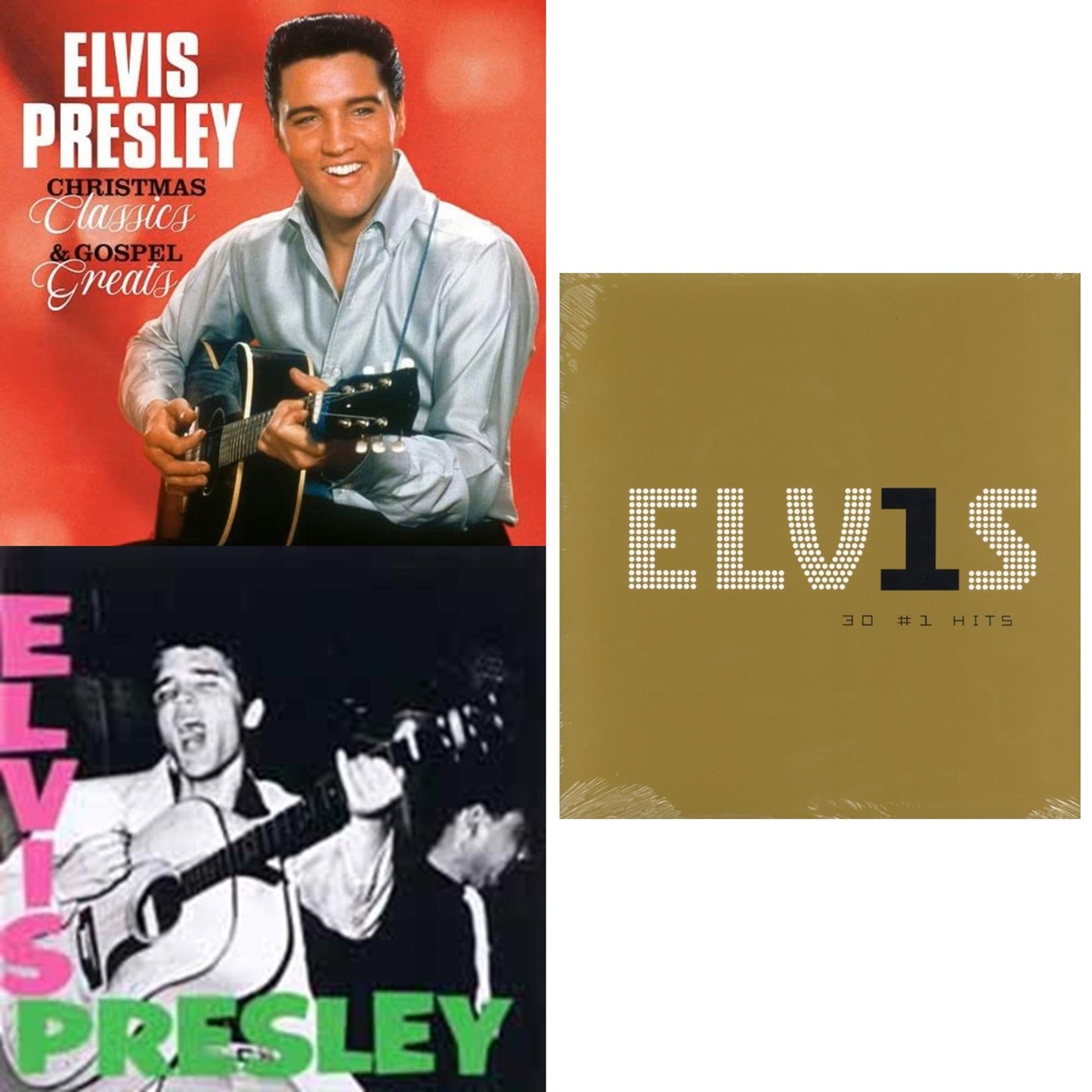 Christmas Classics & Gospel Greats (Ams Exclusive) (Snowy White LP Vinyl) & Elvis Presley & Elvis 30 #1 Hits (2LP/180G)