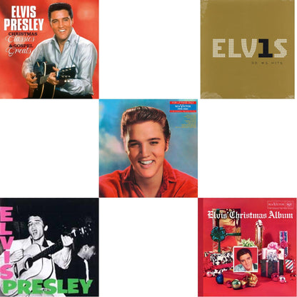 Elvis' Christmas Album & Christmas Classics & Gospel Greats (Ams Exclusive) (Snowy White LP Vinyl) & For LP Fans Only (Translucent Blue Vinyl/180G) & Elvis Presley & Elvis 30 #1 Hits (2LP/180G)