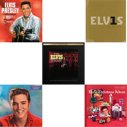 Elvis' Christmas Album & From Elvis In Memphis (2LP/180G/45RPM Supervinyl Ultradisc One-Step/Original Masters/Limited) & Christmas Classics & Gospel Greats (Ams Exclusive) (Snowy White LP Vinyl) & For LP Fans Only (Translucent Blue Vinyl/180G)
