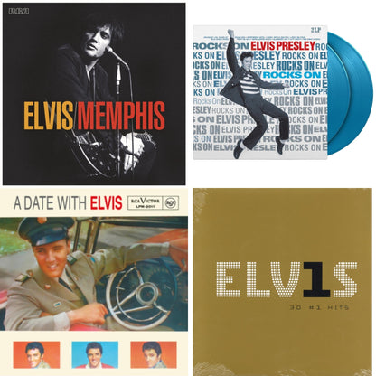 Memphis (2LP) & Rocks On (2LP/180G/Solid Blue Vinyl) & Date With Elvis (Light Green LP Vinyl/180G) & Elvis 30 #1 Hits (2LP/180G)