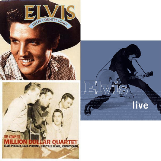 Great Country Songs & Complete Million Dollar Quartet & Elvis Live