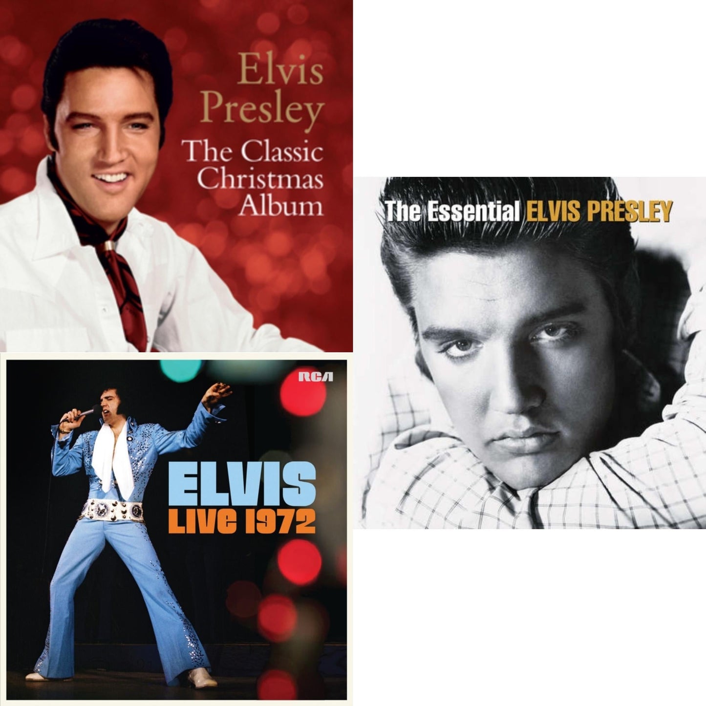 Classic Christmas Album & Elvis Live 1972 (2LP) & Essential Elvis Presley