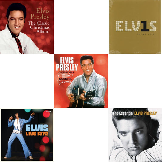 Classic Christmas Album & Elvis Live 1972 (2LP) & Christmas Classics & Gospel Greats (Ams Exclusive) (Snowy White LP Vinyl) & Elvis 30 #1 Hits (2LP/180G) & Essential Elvis Presley