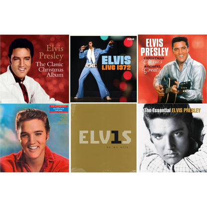 Classic Christmas Album & Elvis Live 1972 (2LP) & Christmas Classics & Gospel Greats (Ams Exclusive) (Snowy White LP Vinyl) & For LP Fans Only (Translucent Blue Vinyl/180G) & Elvis 30 #1 Hits (2LP/180G) & Essential Elvis Presley