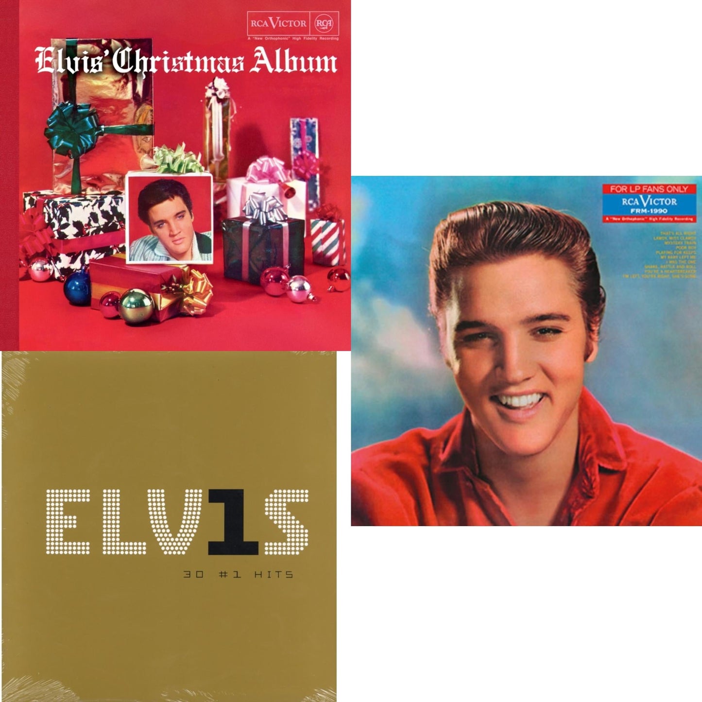 Elvis Presley - Elvis' Christmas Album & For LP Fans Only (Translucent Blue Vinyl/180G) & Elvis 30 #1 Hits (2LP/180G)