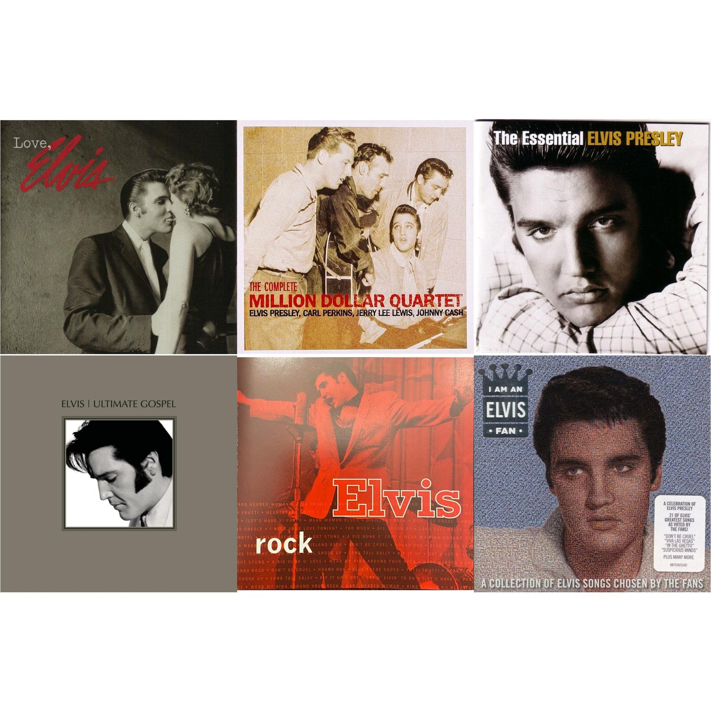 Love Elvis & Complete Million Dollar Quartet & Essential Elvis Presley & Elvis Ultimate Gospel & Elvis Rock & I Am An Elvis Fan