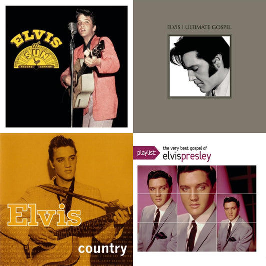 Elvis At Sun & Elvis Ultimate Gospel & Elvis Country & Playlist: Very Best Gospel Of Elvis Presley