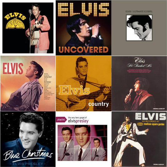 Elvis At Sun & Uncovered & Elvis Ultimate Gospel & Elvis & Elvis Country & He Touched Me & Blue Christmas & Playlist: Very Best Gospel Of Elvis Presley & Elvis As Recorded At Madison Square Garden